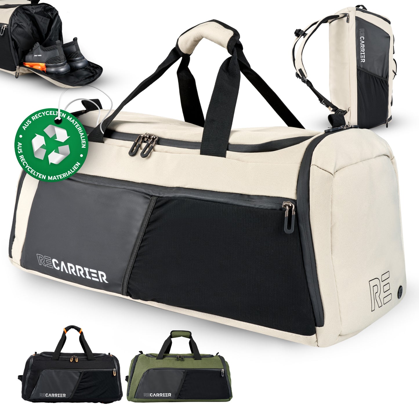 RECARRIER Gym Bag aus recycelten PET-Flaschen