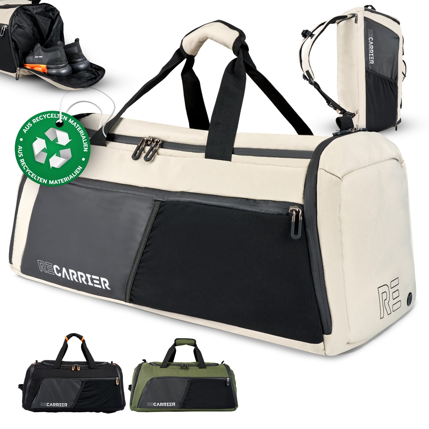 RECARRIER Gym Bag aus recycelten PET-Flaschen