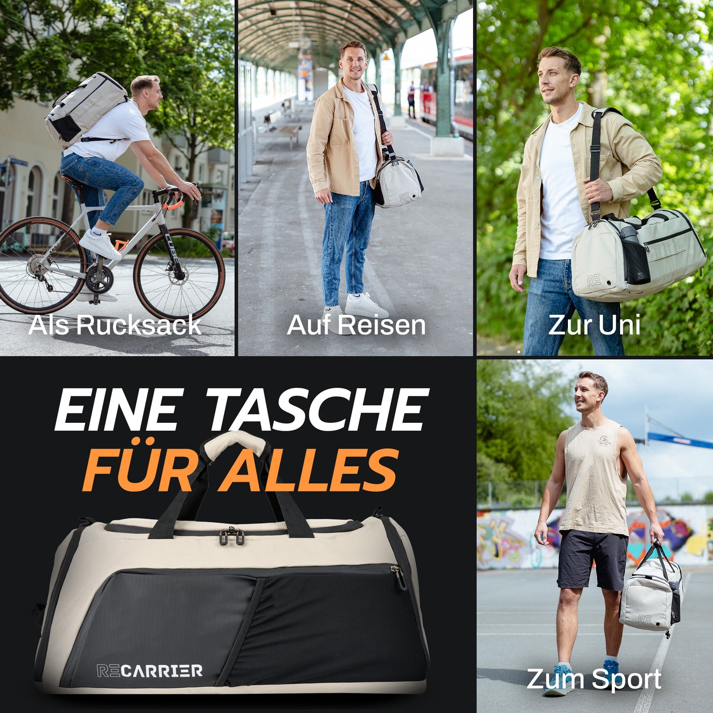 RECARRIER Gym Bag aus recycelten PET-Flaschen