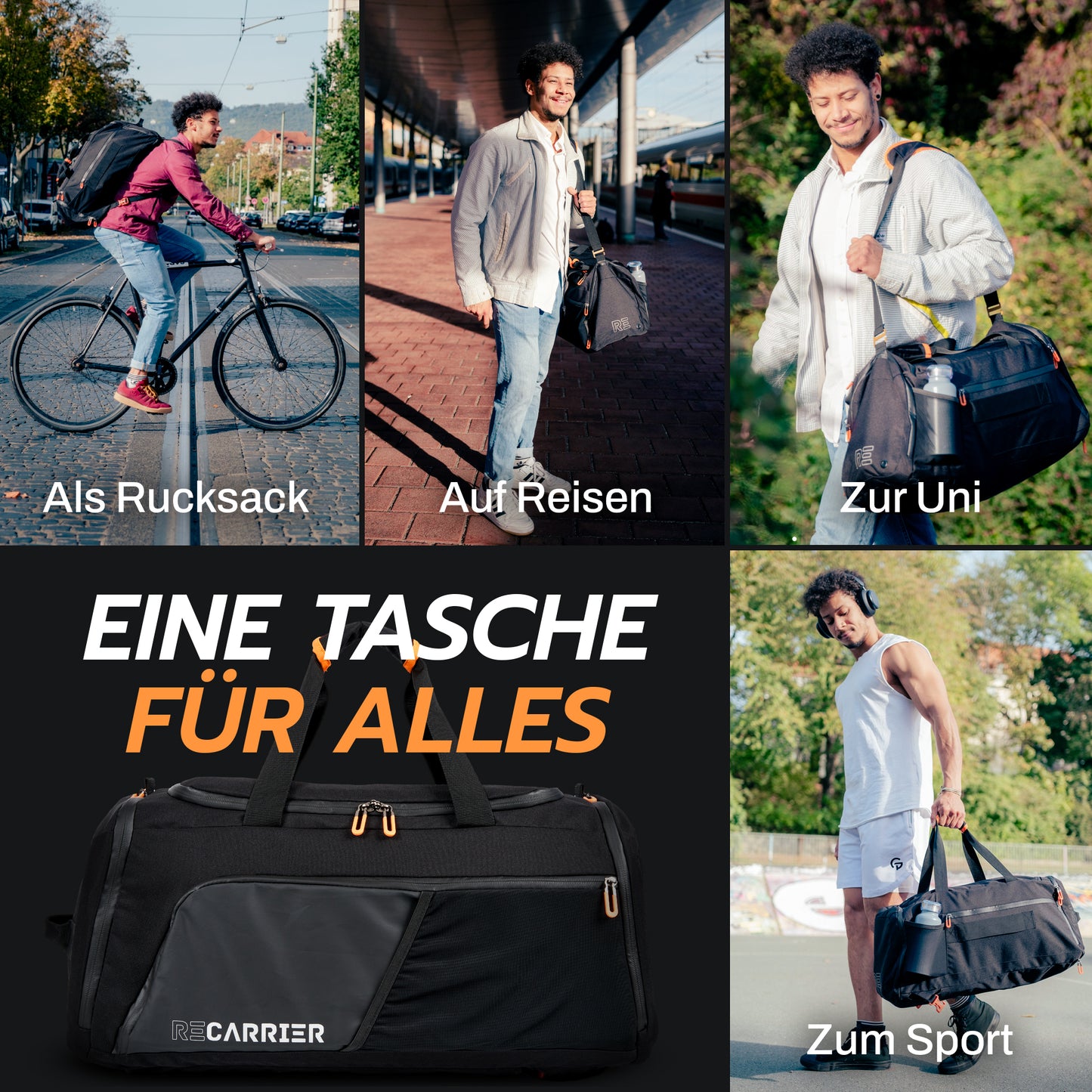 RECARRIER Gym Bag aus recycelten PET-Flaschen