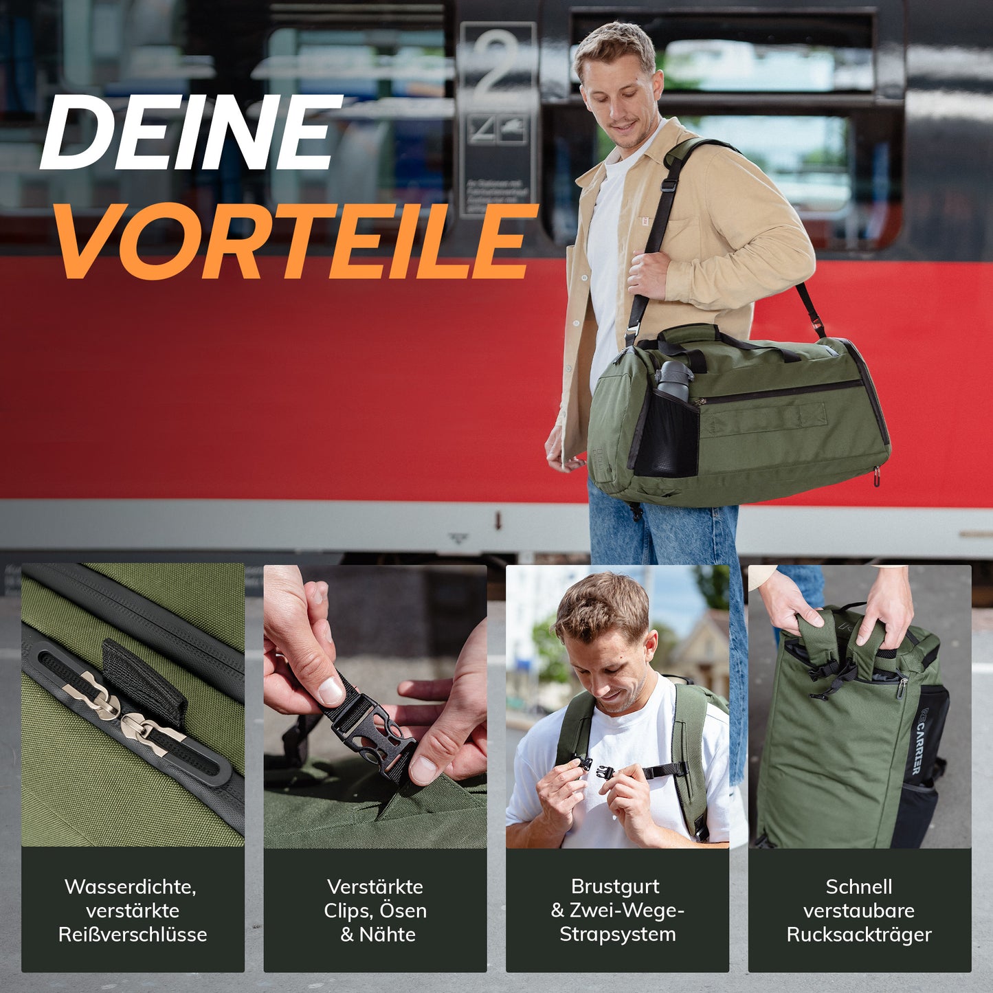 RECARRIER Gym Bag aus recycelten PET-Flaschen