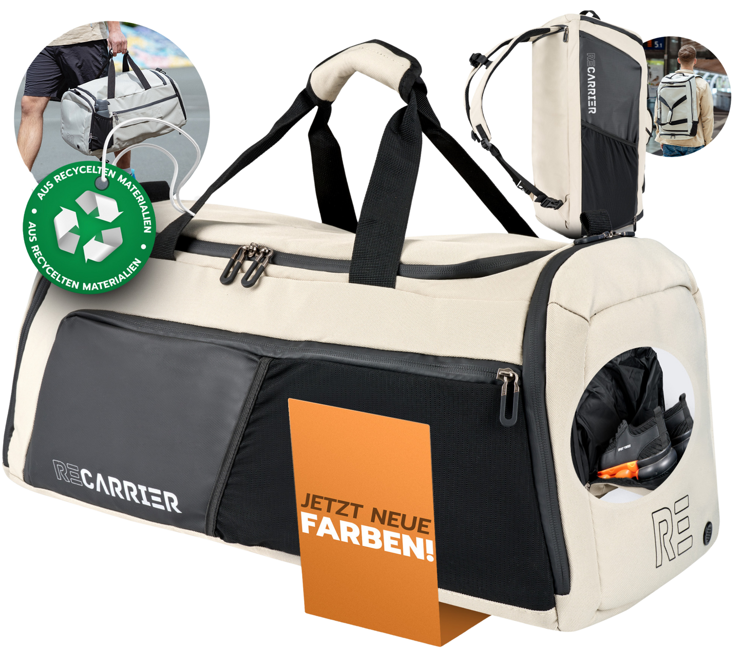 RECARRIER Gym Bag aus recycelten PET-Flaschen