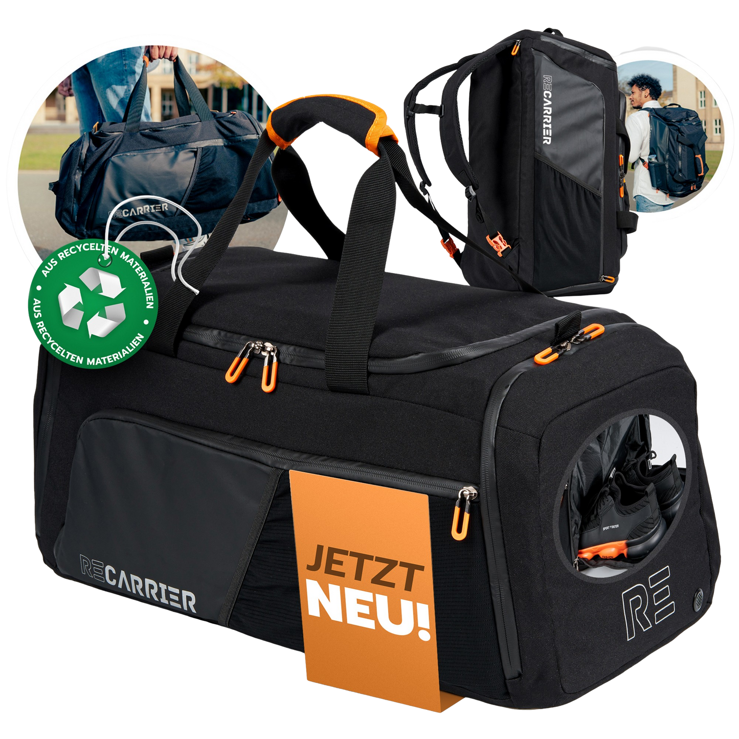 RECARRIER Gym Bag aus recycelten PET-Flaschen