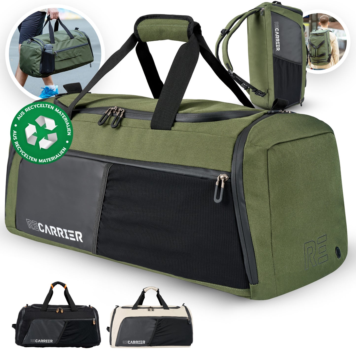 RECARRIER Gym Bag aus recycelten PET-Flaschen